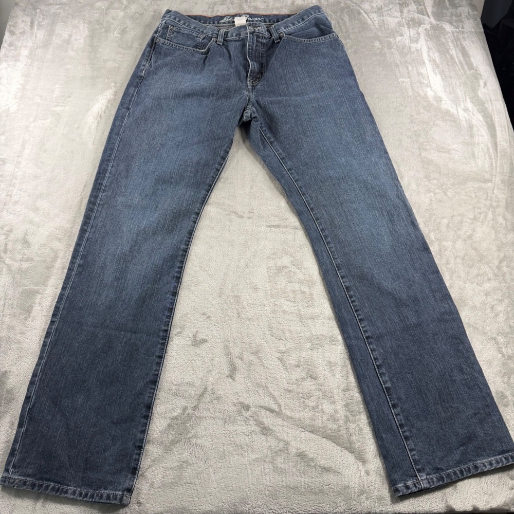 Eddie Bauer Mens Straight Leg Jeans 34x34 Medium Wash Blue